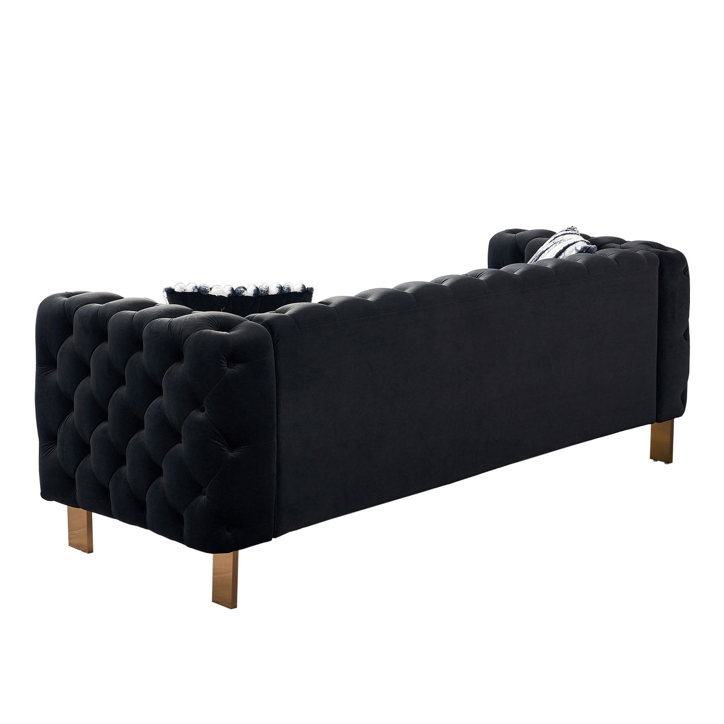 Chesterfield - Modern Tufted Velvet Living Room Sofa, 84.25''W Couch