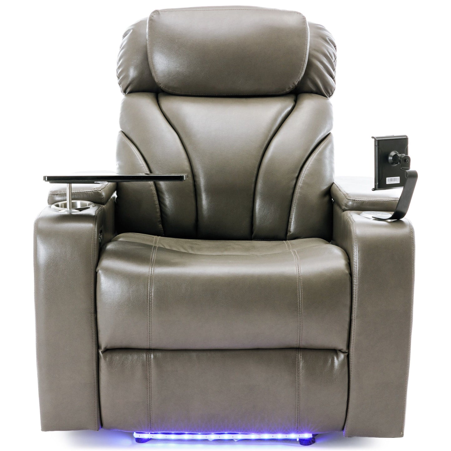 Power Motion Recliner With USB Charging Port And Hidden Arm Storage, Home Theater Seating With Convenient Cup Holder Design, And Stereo