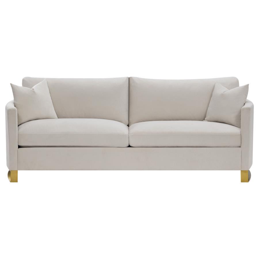 Corliss - Upholstered Arched Arm Sofa - Beige