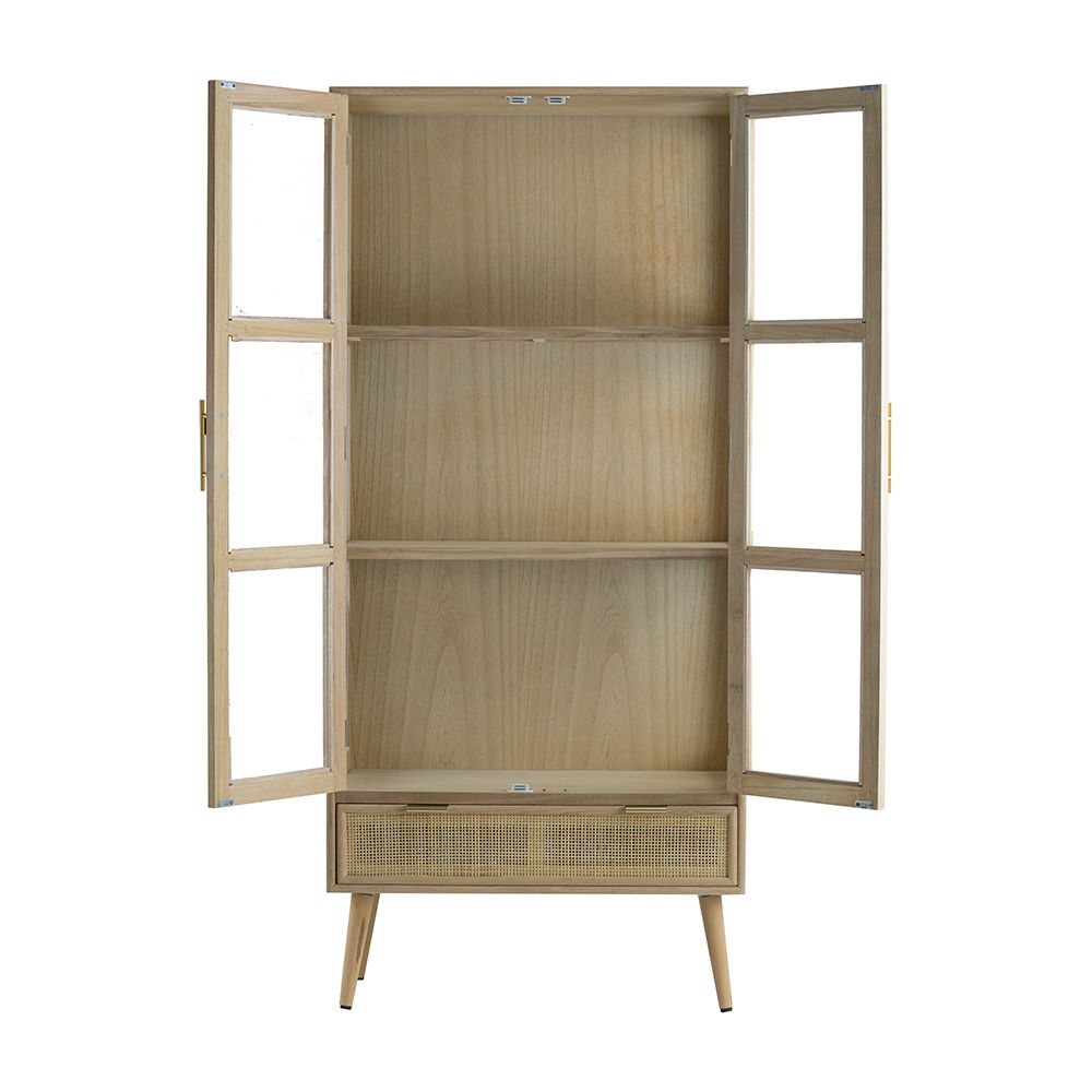 Tall Wooden Cabinet - Brown