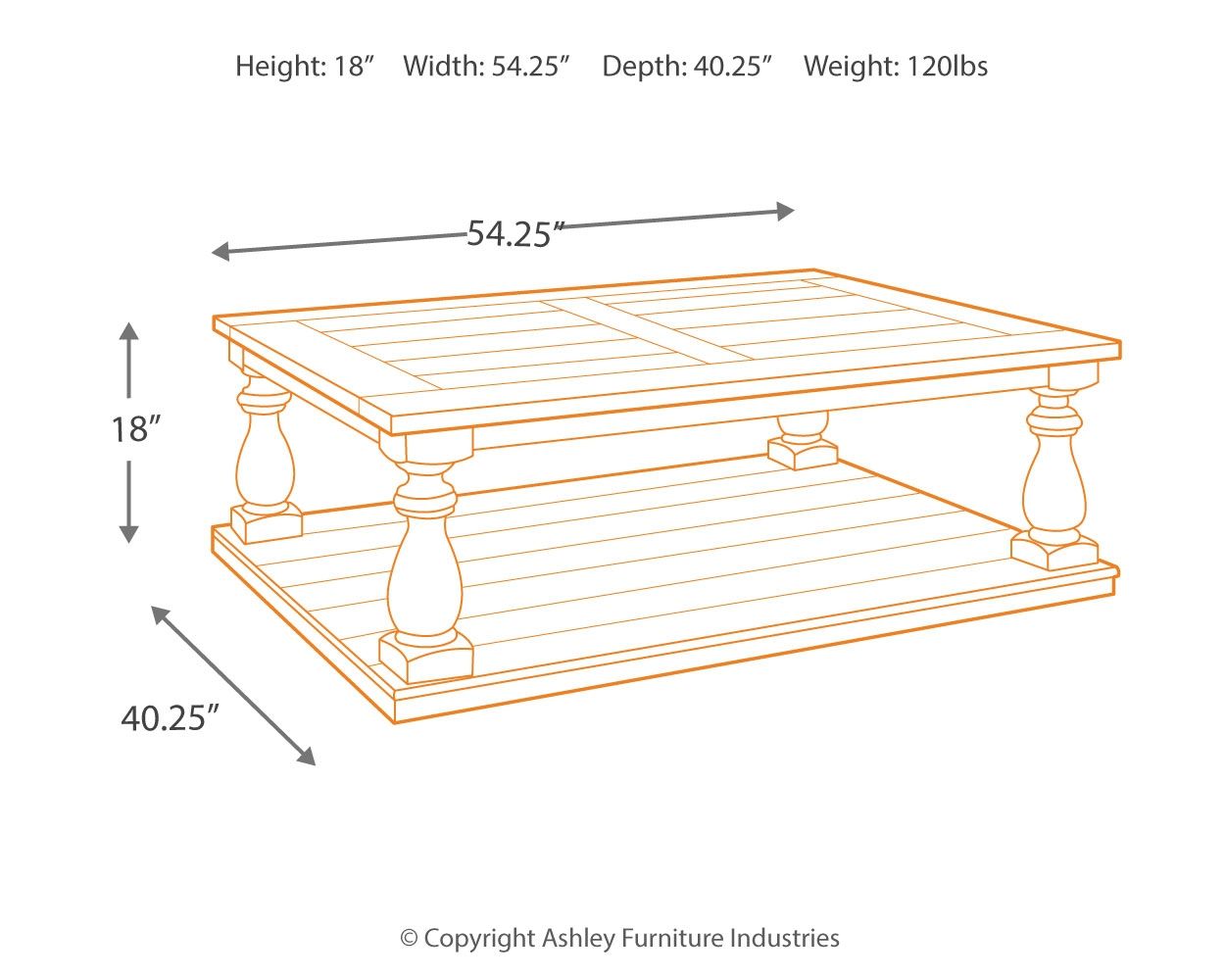 Mallacar - Black - Rectangular Cocktail Table