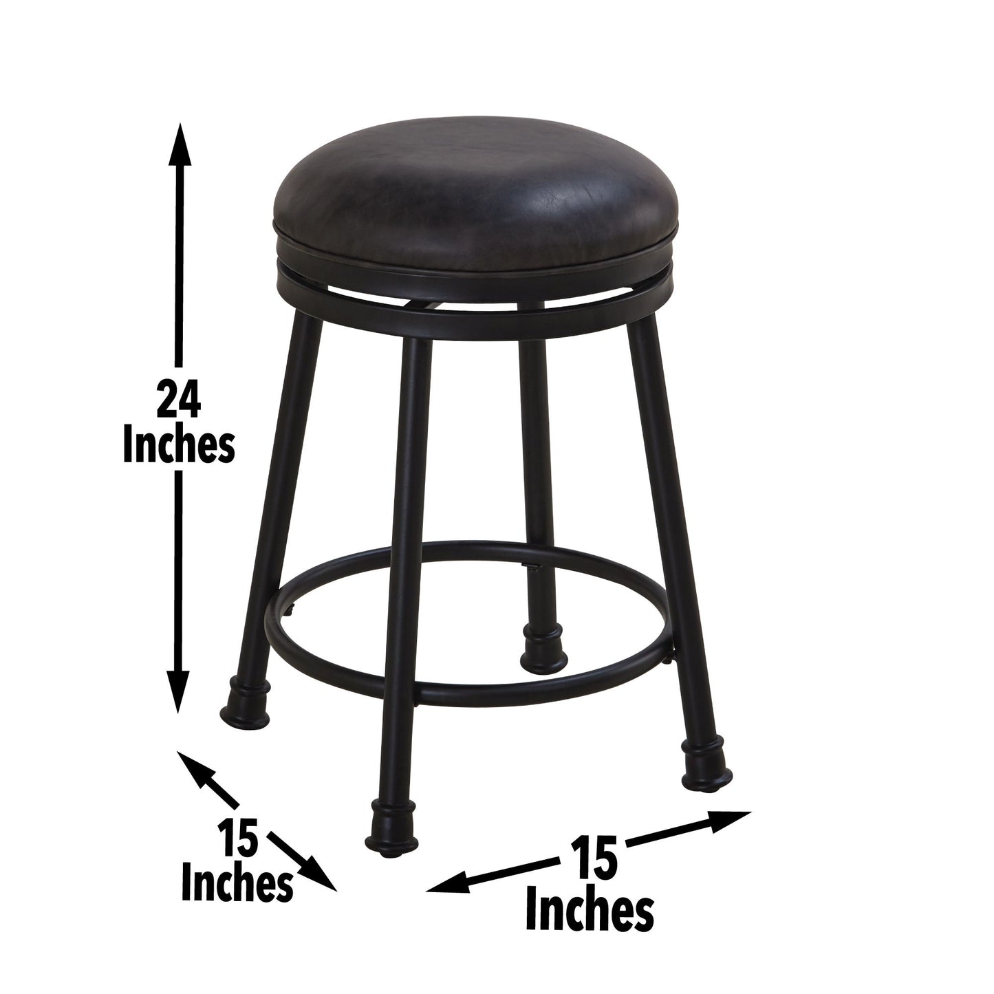 Claire - Swivel Counter Stool - Dark Brown