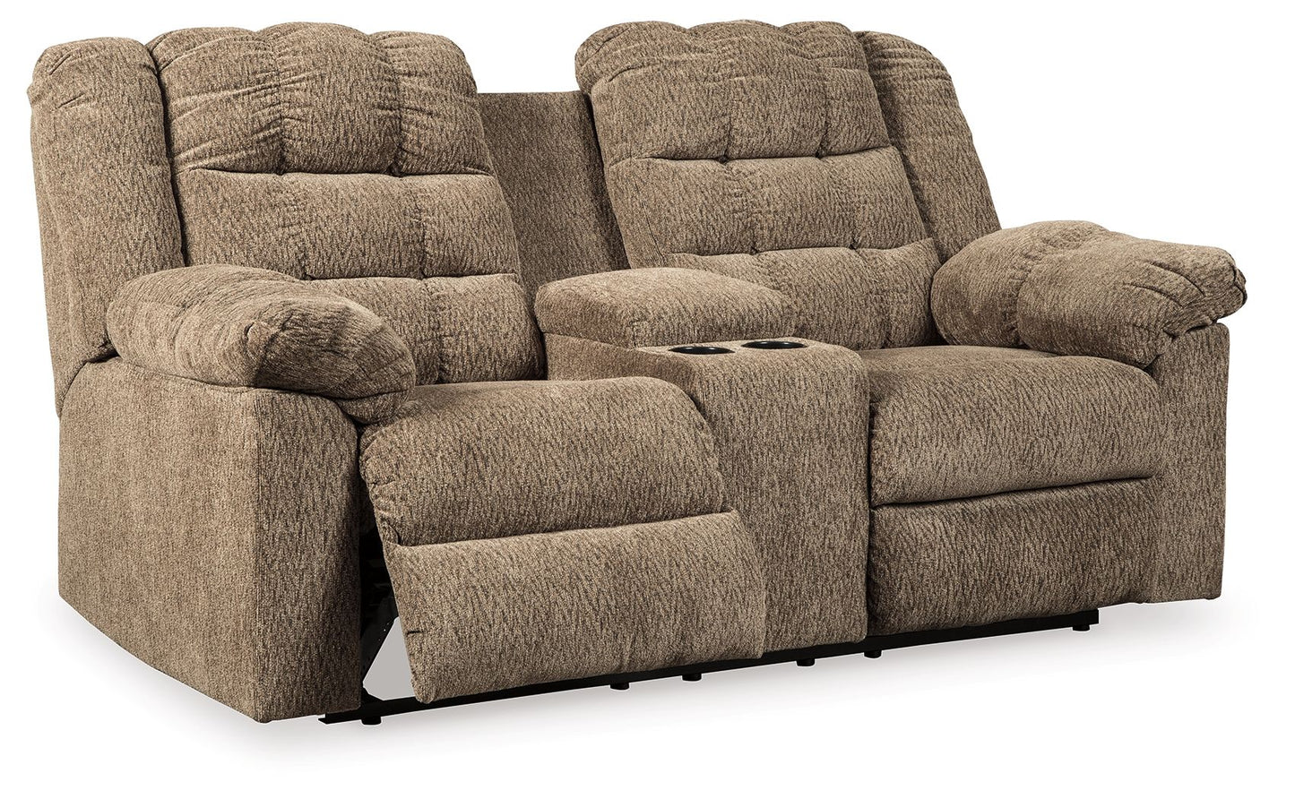 Workhorse - Cocoa - Dbl Rec Loveseat W/Console