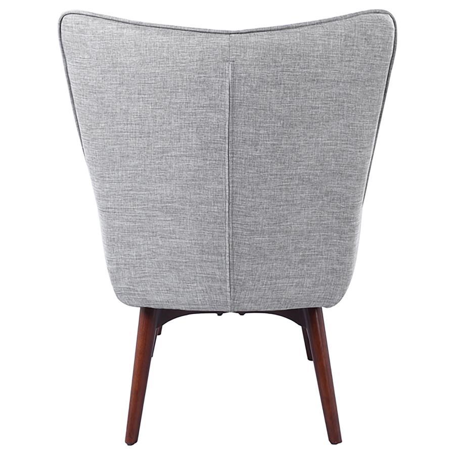 Willow - Upholstered Accent Chair With Ottoman - Gray and Brown