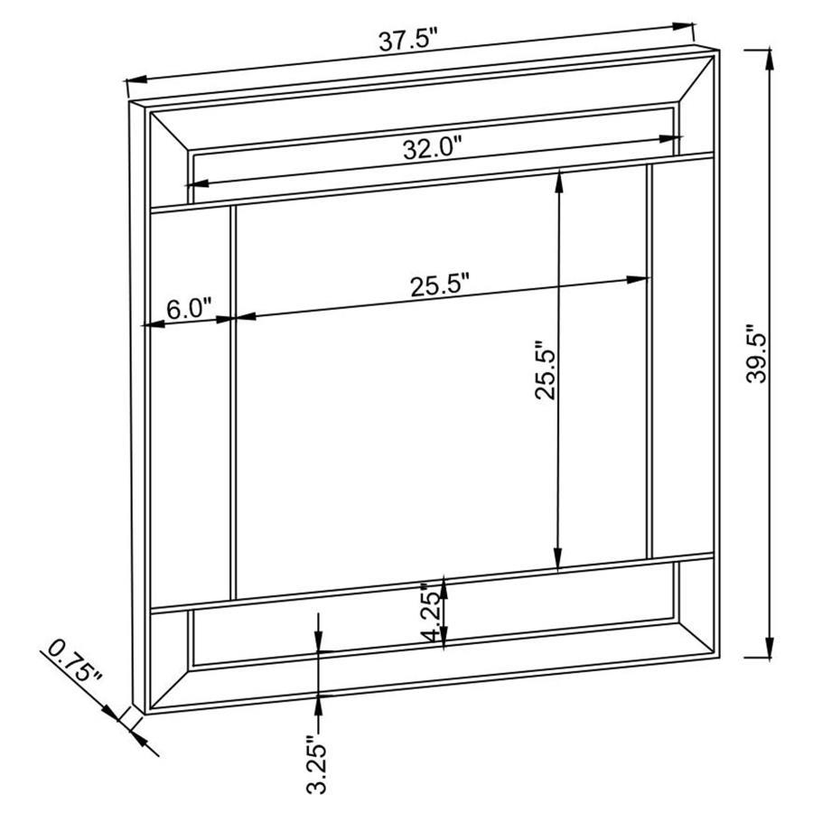 Braylin - Rectangular Wall Mirror - Champagne and Gray