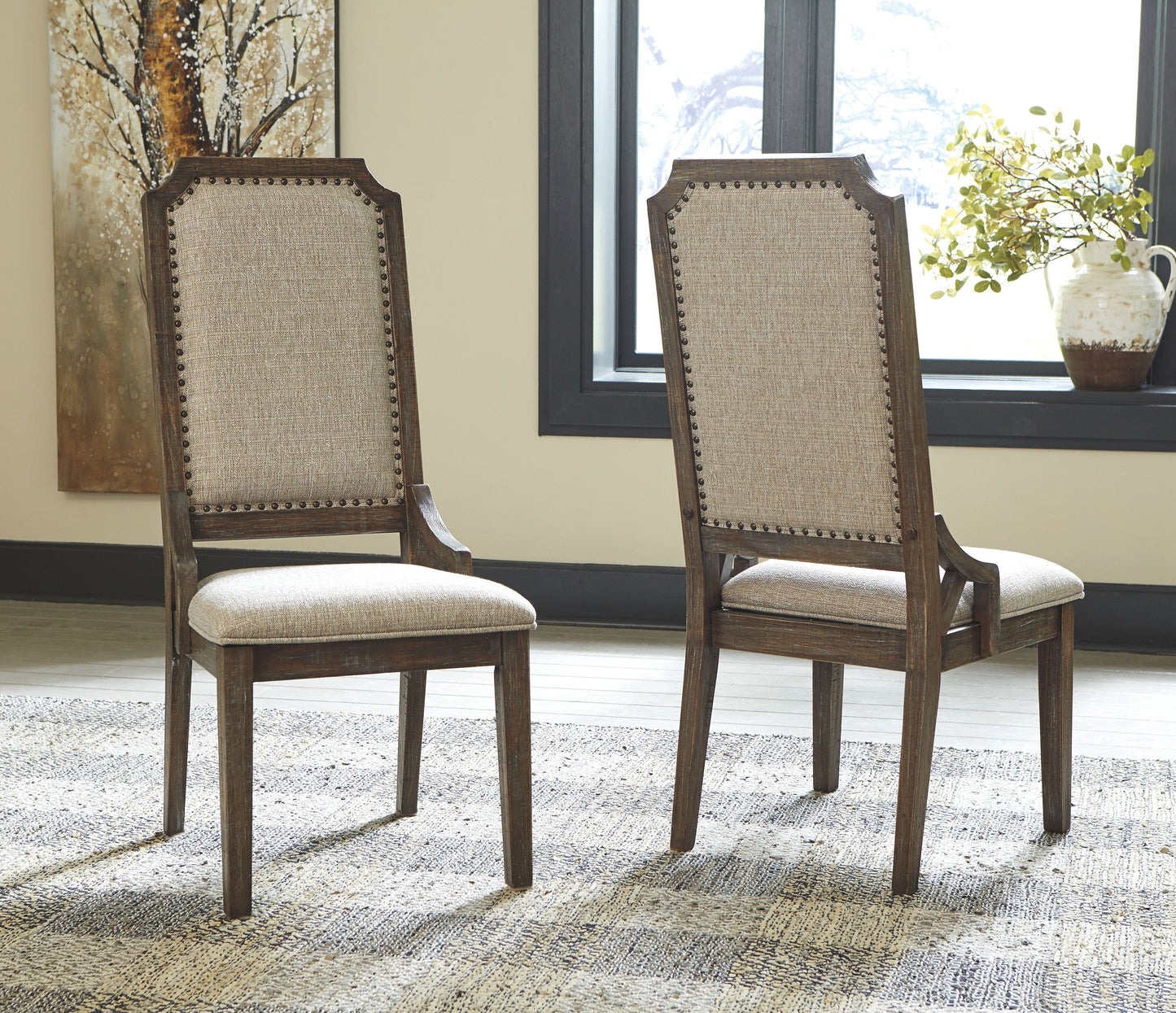 Wyndahl - Rustic Brown - Dining Uph Side Chair (Set of 2) - Framed Back