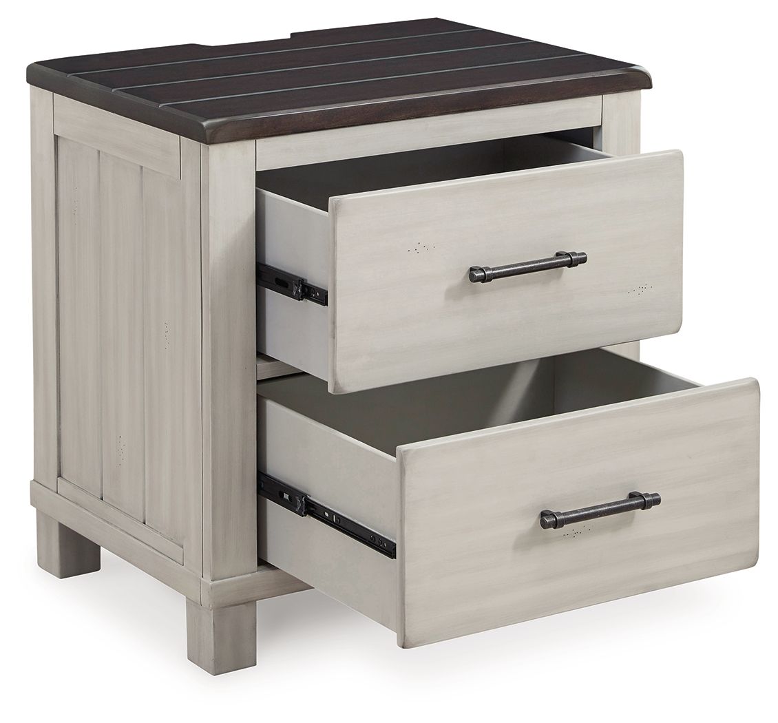 Darborn - Gray / Brown - 8 Pc. - Dresser, Mirror, Chest, California King Panel Bed, 2 Nightstands