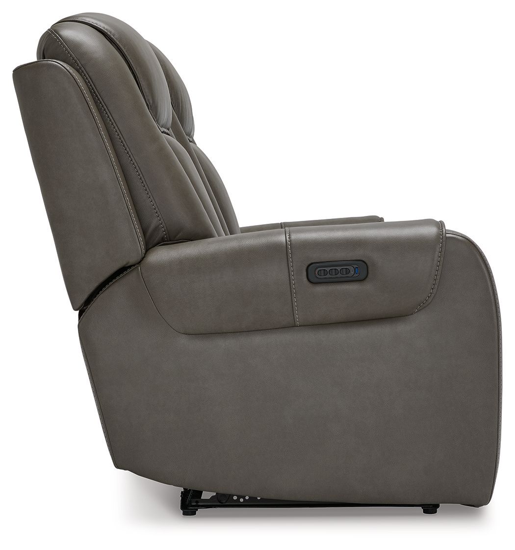 Card Player - Smoke - Pwr Rec Sofa With Adj Headrest