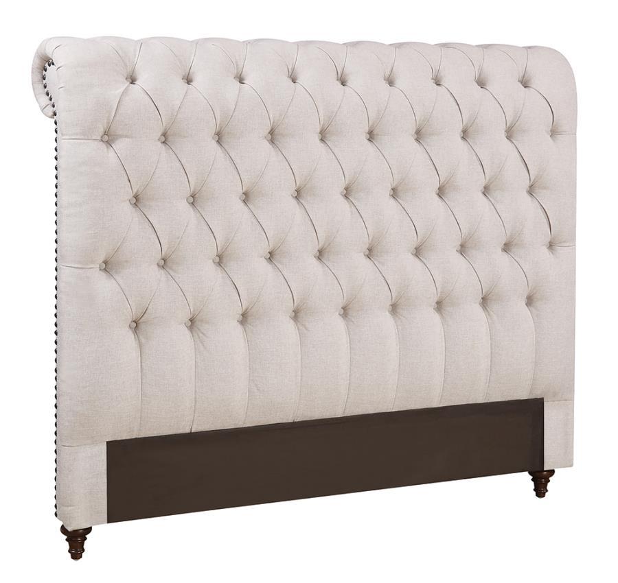 Devon - Tufted Upholstered California King Headboard - Beige