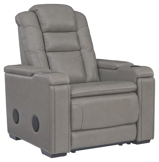 Boerna - Gray - Pwr Recliner/Adj Headrest