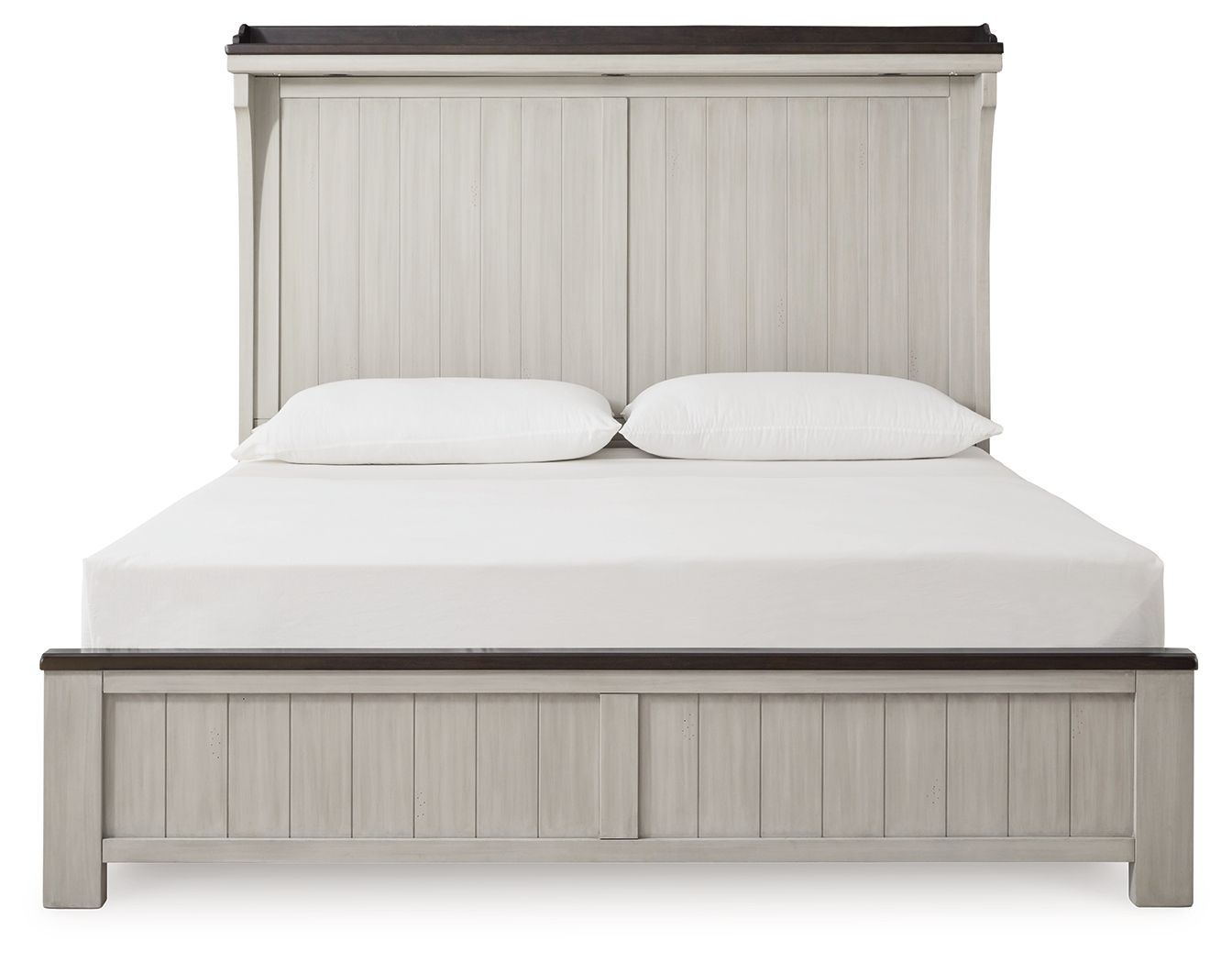 Darborn - Gray / Brown - 8 Pc. - Dresser, Mirror, Chest, California King Panel Bed, 2 Nightstands