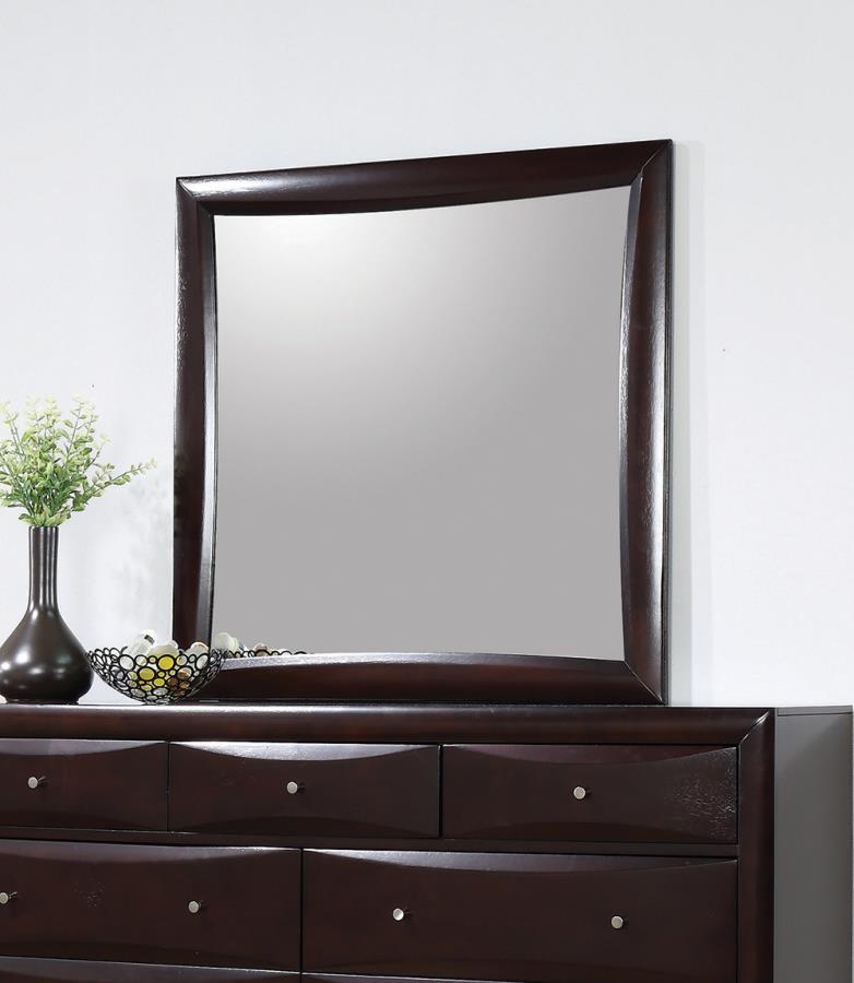 Phoenix - Square Dresser Mirror  - Deep Cappuccino