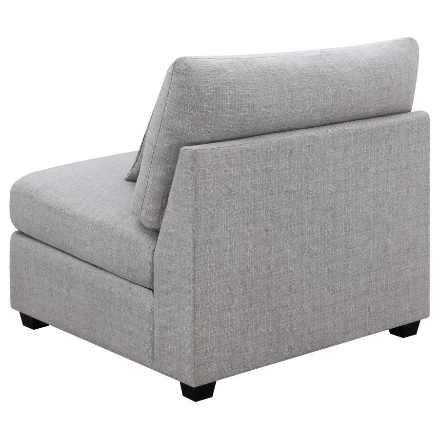 Cambria - Upholstered Armless Chair - Grey