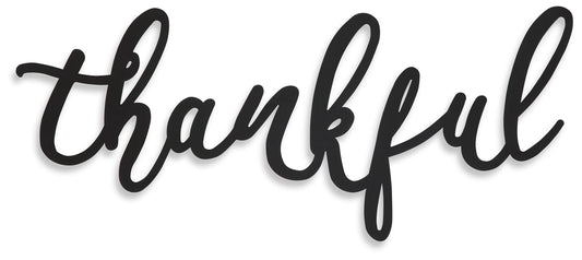 Emalee - Black - Wall Decor - Thankful