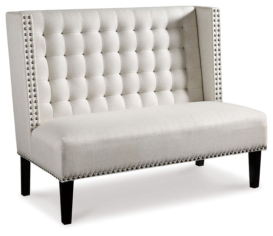 Beauland - Ivory - Accent Bench - Button Tufting