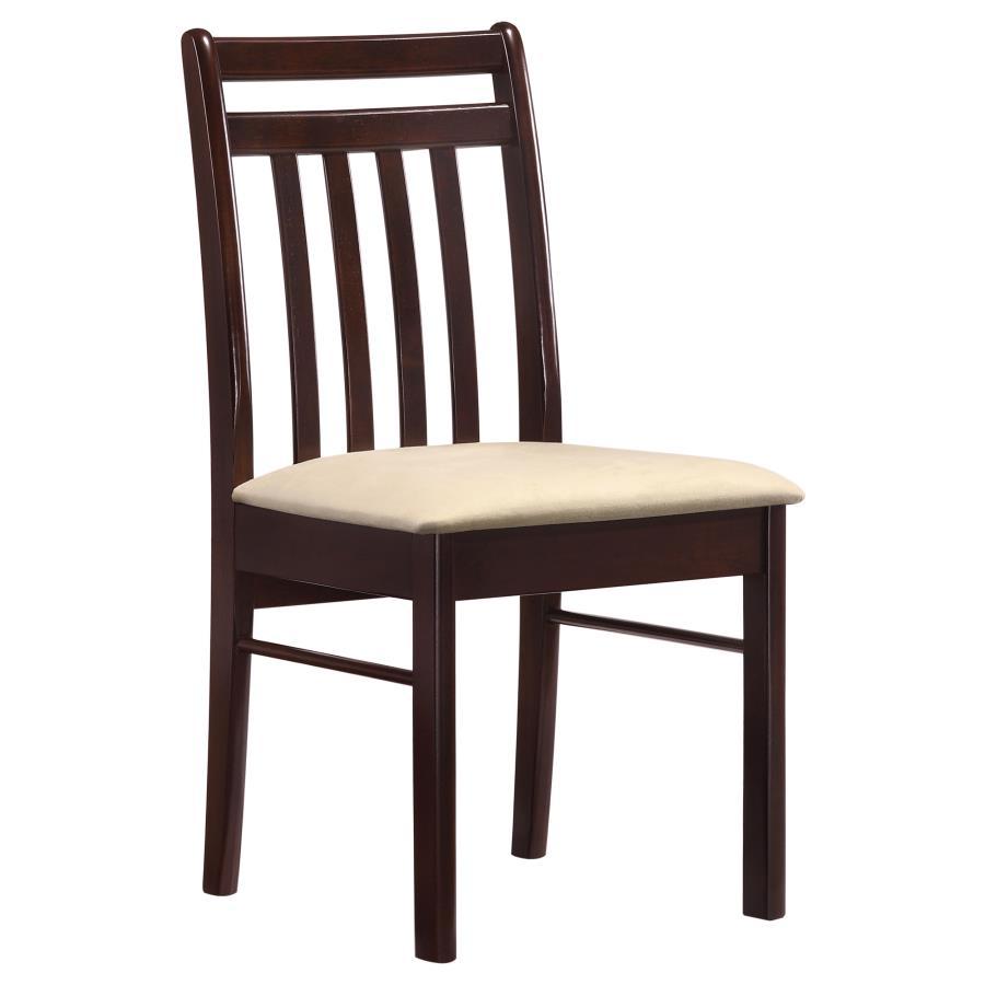 Phoenix - Slat Back Chair - Light Brown And - Cappuccino