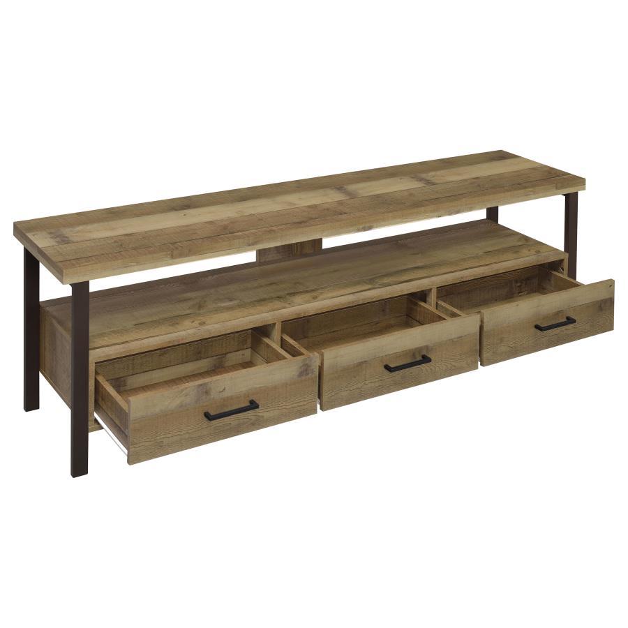 Ruston - 3-drawer Weathered Pine TV Console