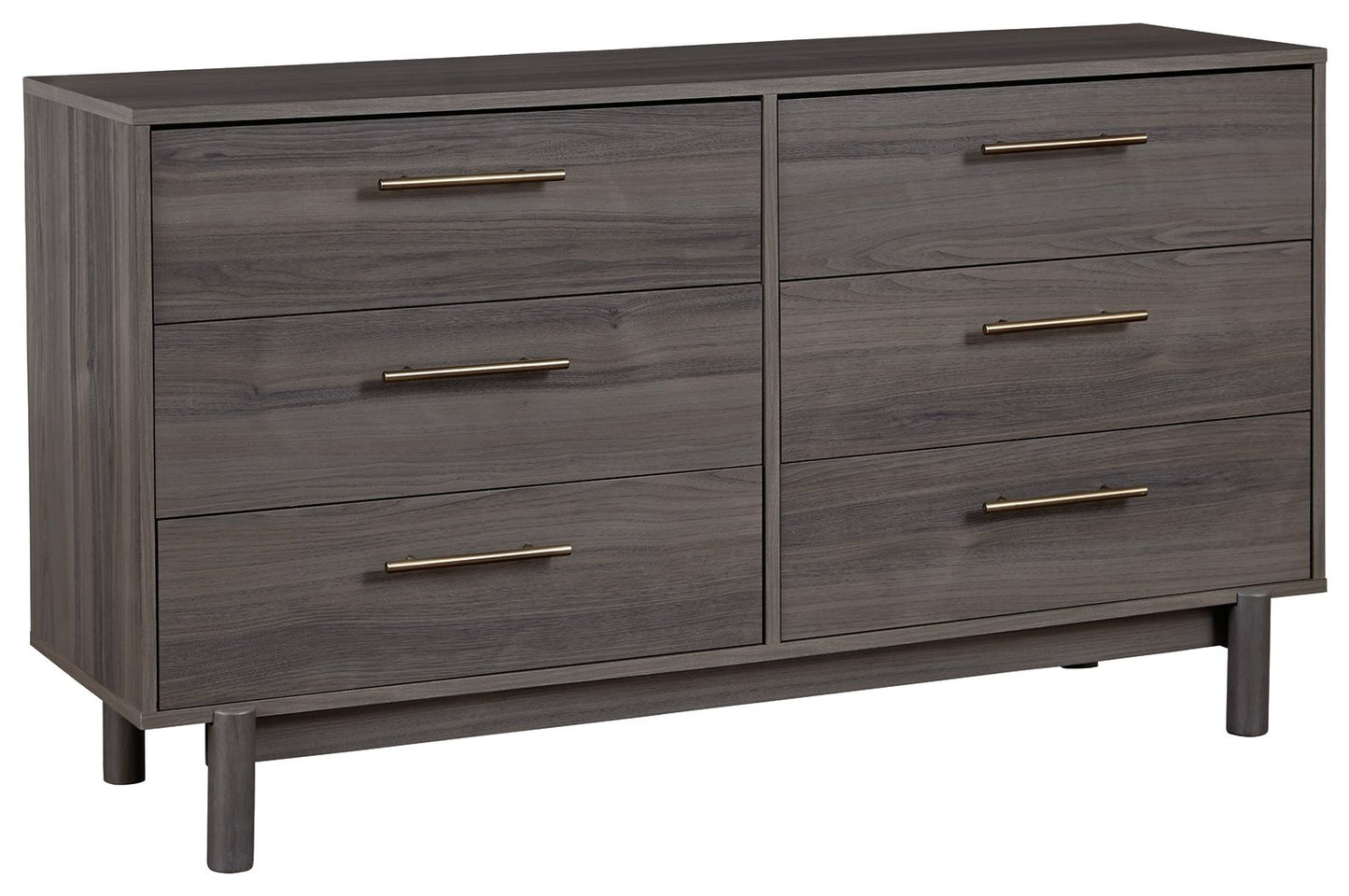 Brymont - Dark Gray - Six Drawer Dresser - Sleek