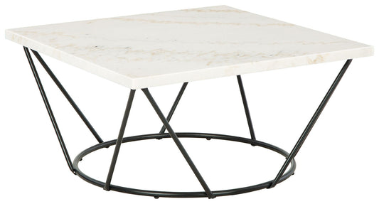 Vancent - White / Black - Square Cocktail Table