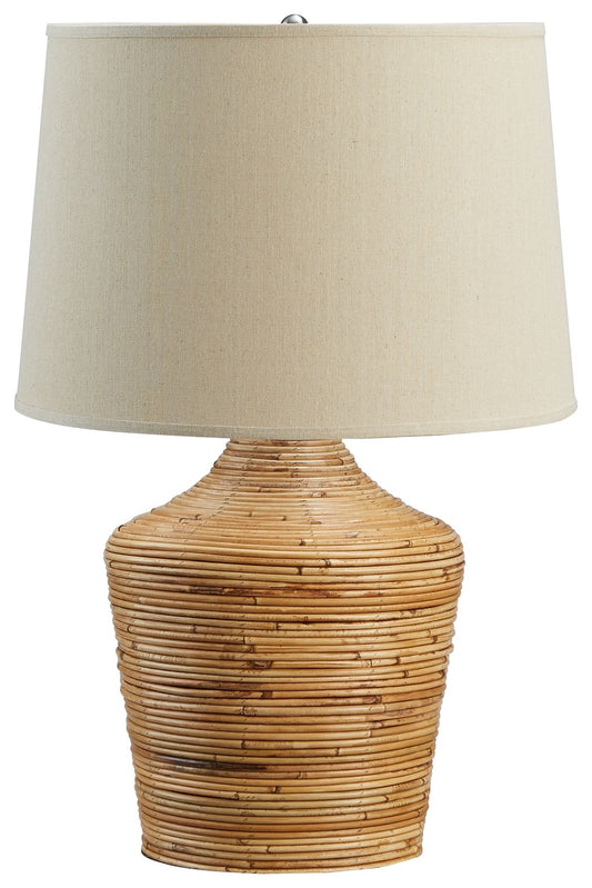 Kerrus - Brown - Rattan Table Lamp