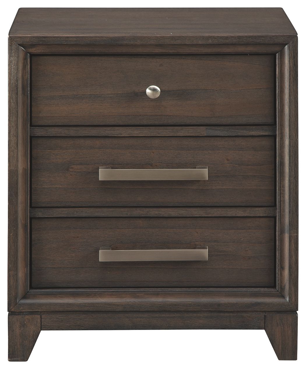 Brueban - Brown - Three Drawer Night Stand