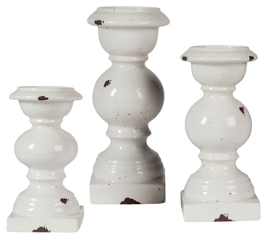 Devorah - Antique White - Candle Holder Set (Set of 3)