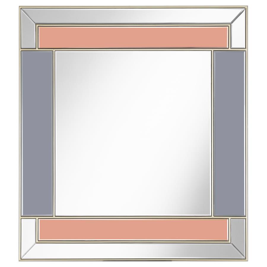 Braylin - Rectangular Wall Mirror - Champagne and Gray