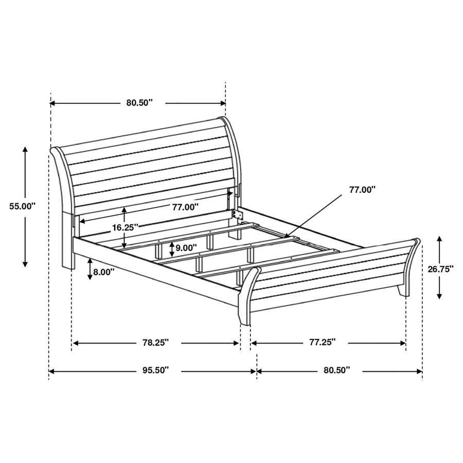 Frederick - Sleigh Panel Bed