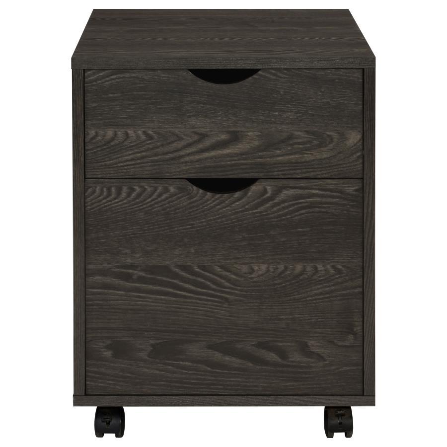 Noorvik - 2-Drawer Mobile File Cabinet - Dark Oak