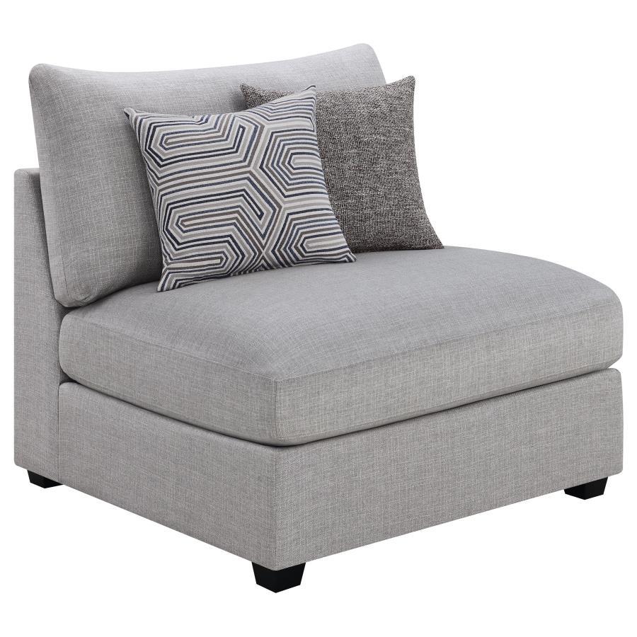 Cambria - Upholstered Armless Chair - Grey