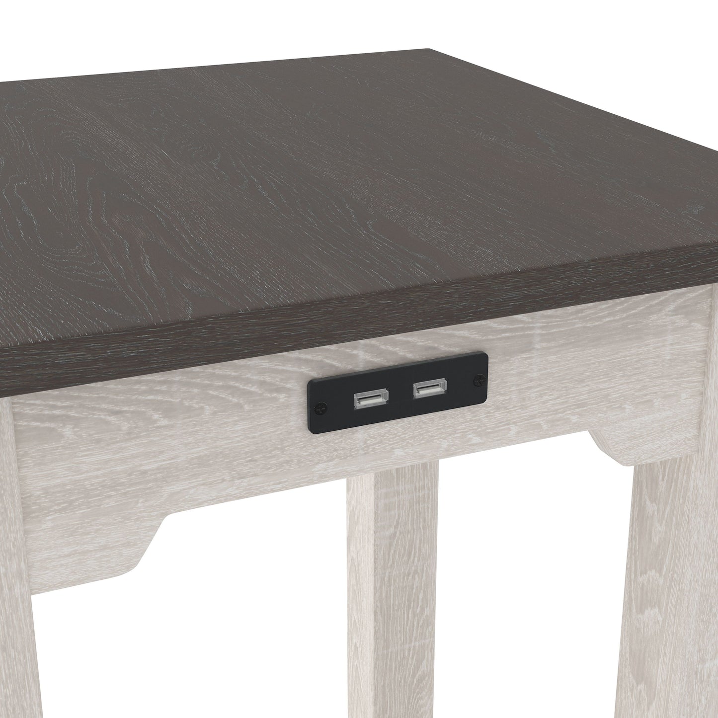 Dorrinson - White / Black / Gray - Chair Side End Table