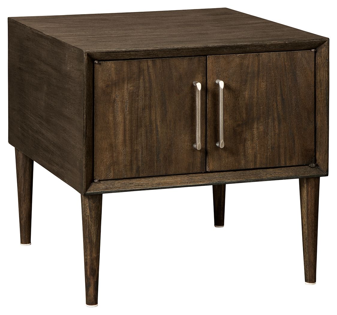 Kisper - Dark Brown - Square End Table