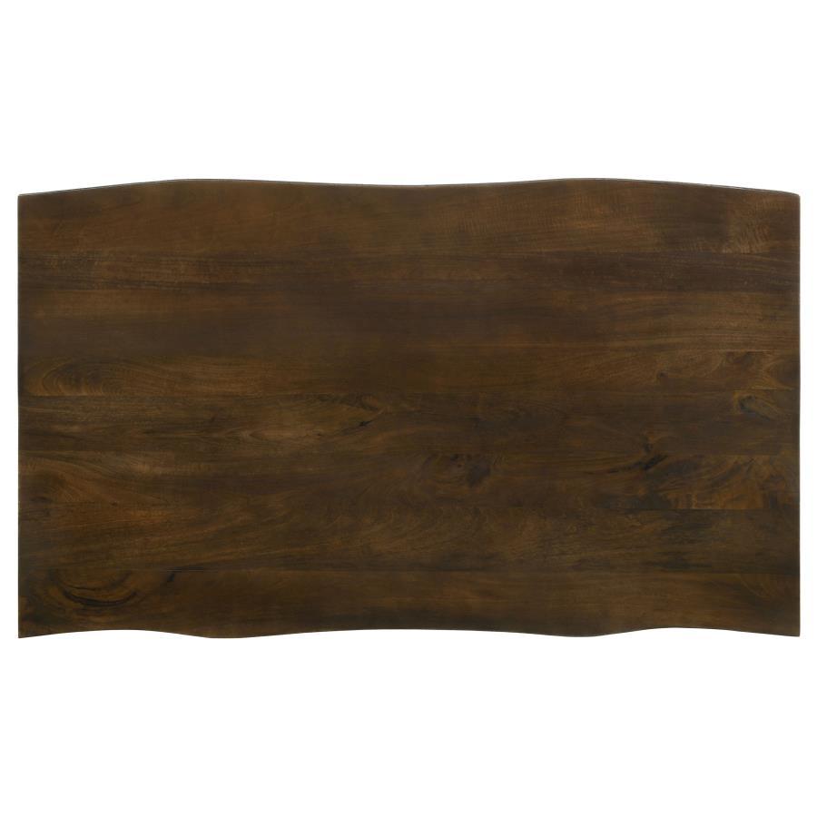 Topeka - Live-Edge Dining Table - Mango Cocoa And Gunmetal