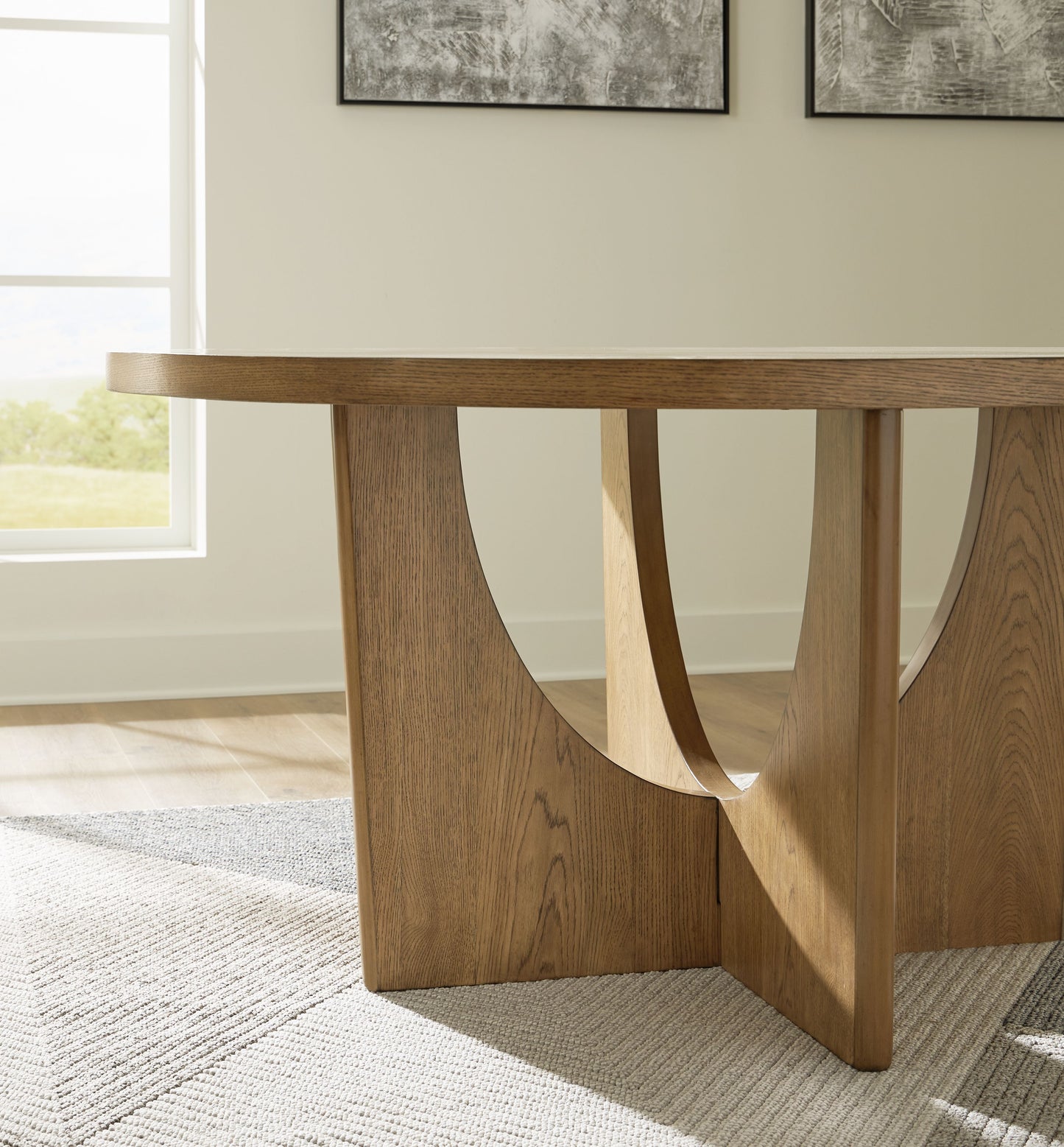 Dakmore - Brown - Round Dining Room Table