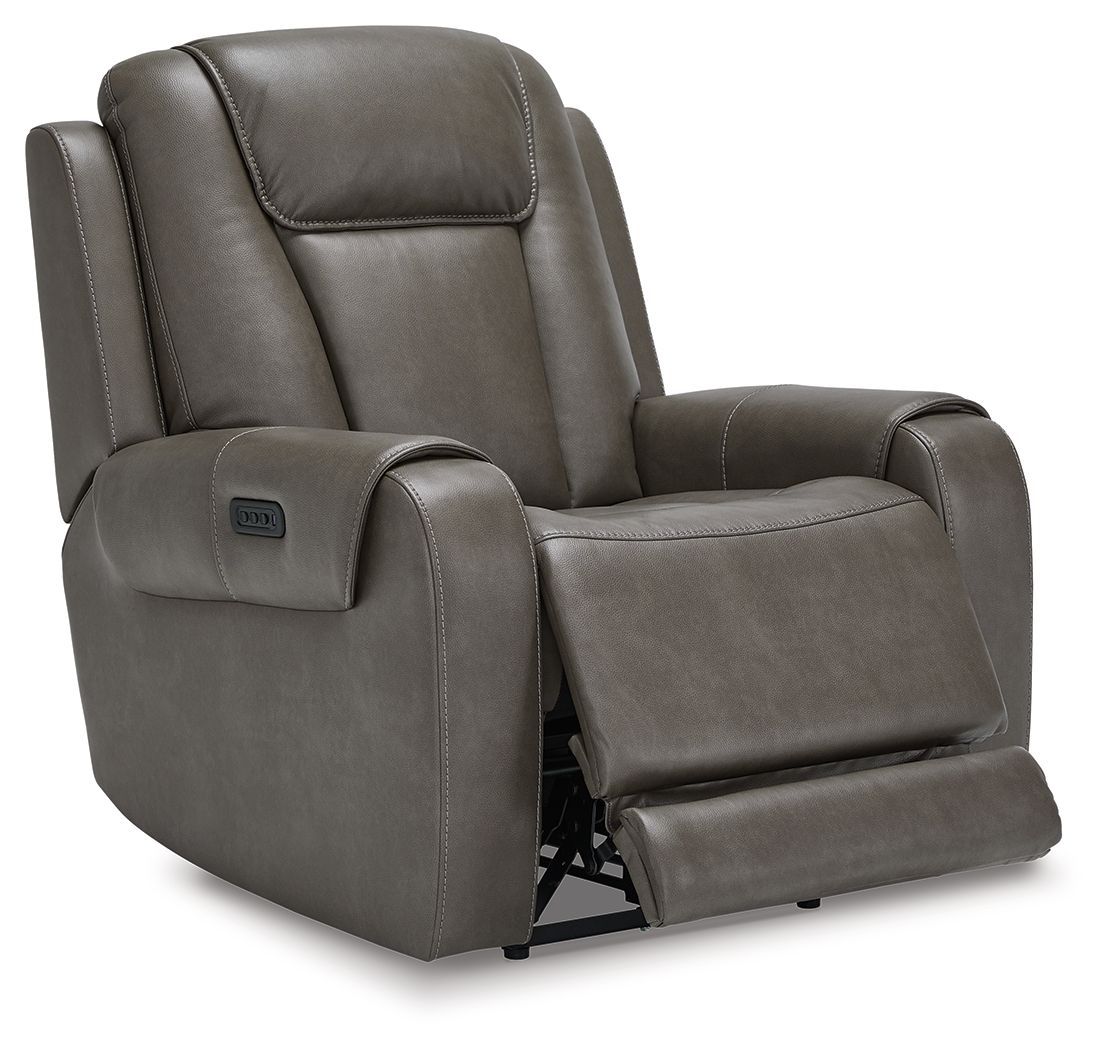 Card Player - Smoke - Pwr Recliner/Adj Headrest