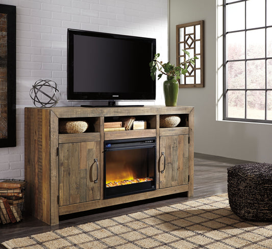 Sommerford - TV Stand With Fireplace Insert