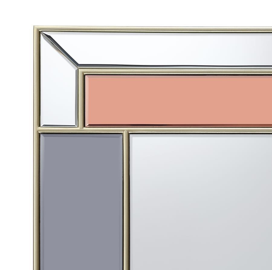 Braylin - Rectangular Wall Mirror - Champagne and Gray