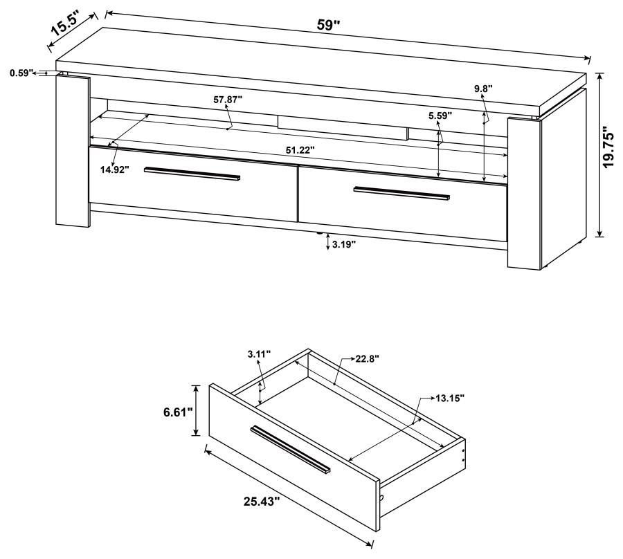 Elkton - 2-drawer TV Console