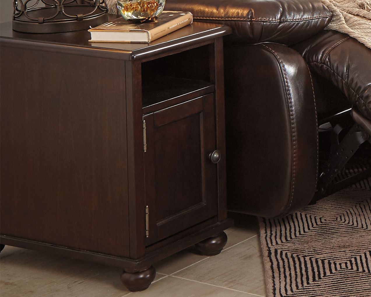 Barilanni - Dark Brown - Chair Side End Table