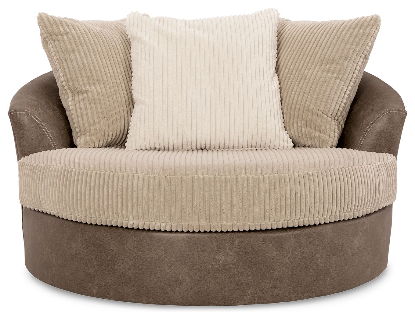 Keskin - Sand - Oversized Swivel Accent Chair