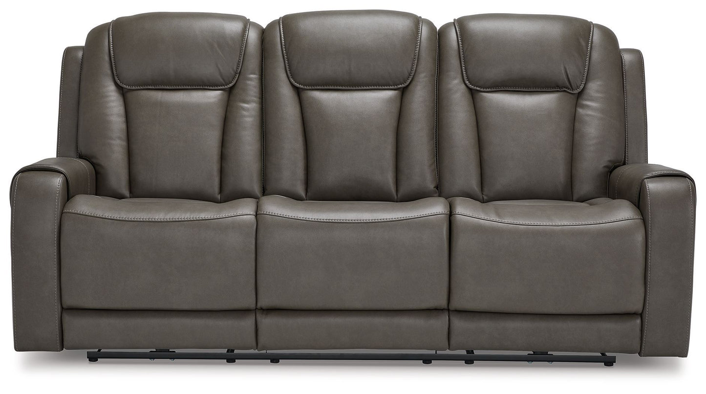 Card Player - Smoke - Pwr Rec Sofa With Adj Headrest