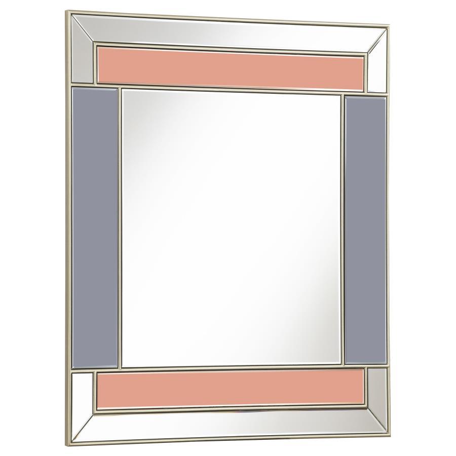 Braylin - Rectangular Wall Mirror - Champagne and Gray