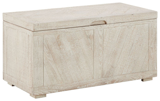 Ryker - Distressed White - Storage Trunk