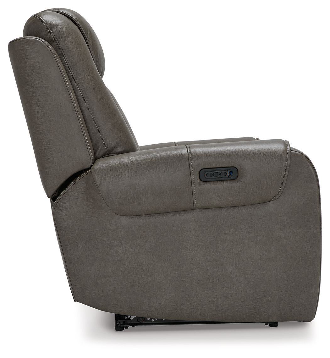 Card Player - Smoke - Pwr Recliner/Adj Headrest