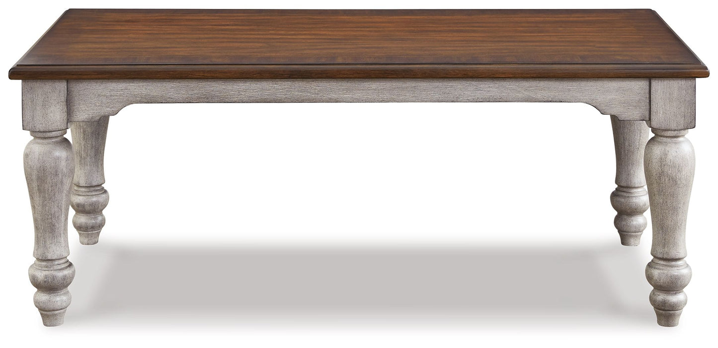 Lodenbay - Antique Gray / Brown - Rectangular Cocktail Table