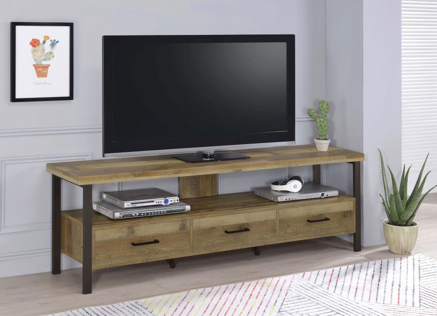 Ruston - 3-drawer Weathered Pine TV Console