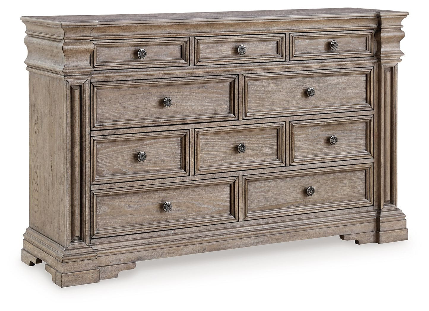 Blairhurst - Light Grayish Brown - 8 Pc. - Dresser, Mirror, Chest, King Panel Bed, 2 Nightstands