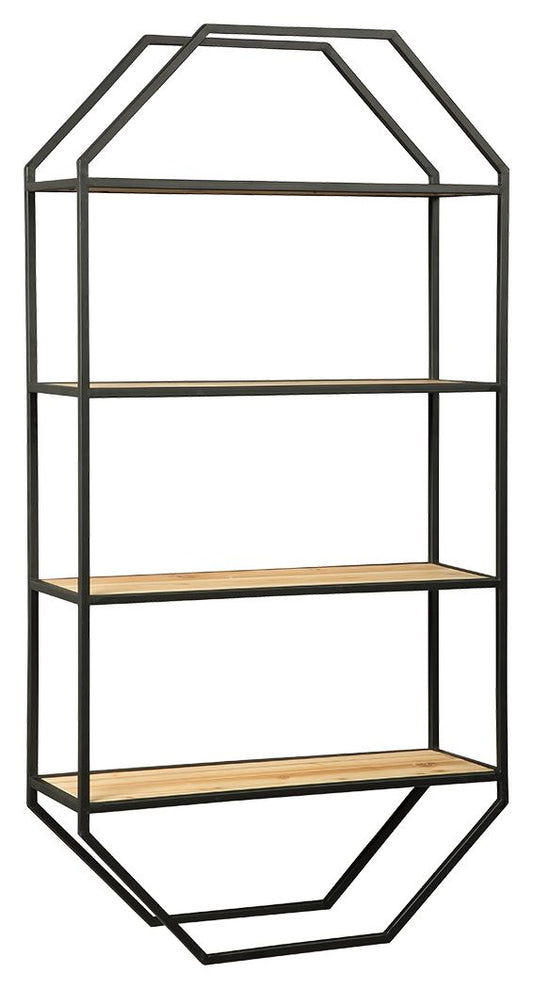 Elea - Black / Natural - Wall Shelf