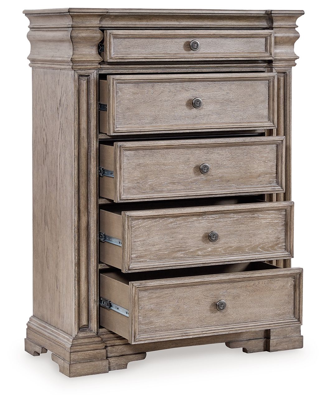 Blairhurst - Light Grayish Brown - 8 Pc. - Dresser, Mirror, Chest, King Panel Bed, 2 Nightstands