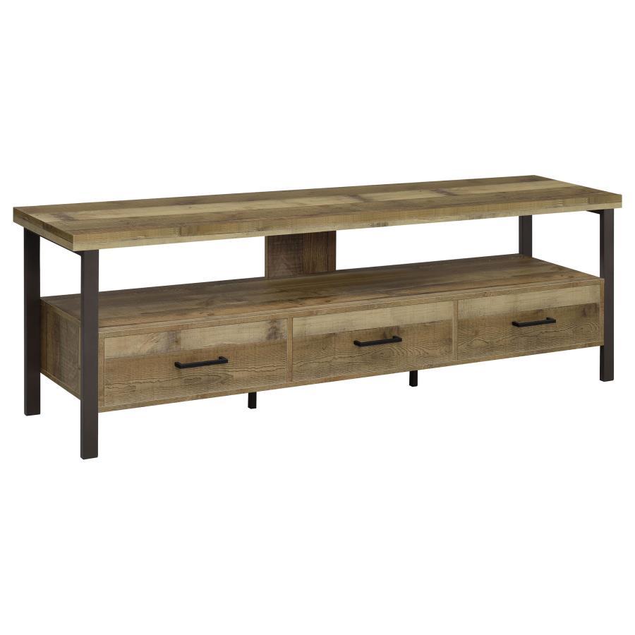 Ruston - 3-drawer Weathered Pine TV Console